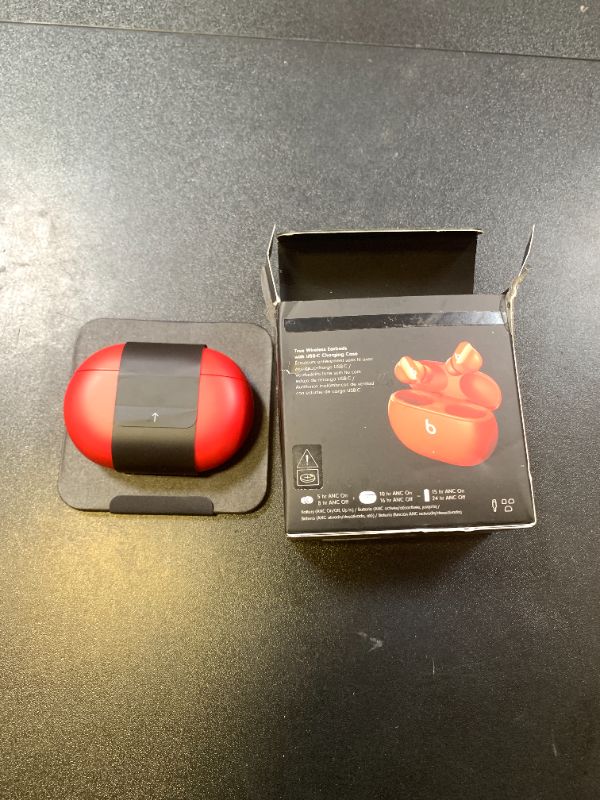 Photo 1 of Beats Studio Buds - True Wireless Noise Cancelling Earbuds - Compatible with Apple & Android, Built-in Microphone, IPX4 Rating, Sweat Resistant Earphones, Class 1 Bluetooth Headphones - Red