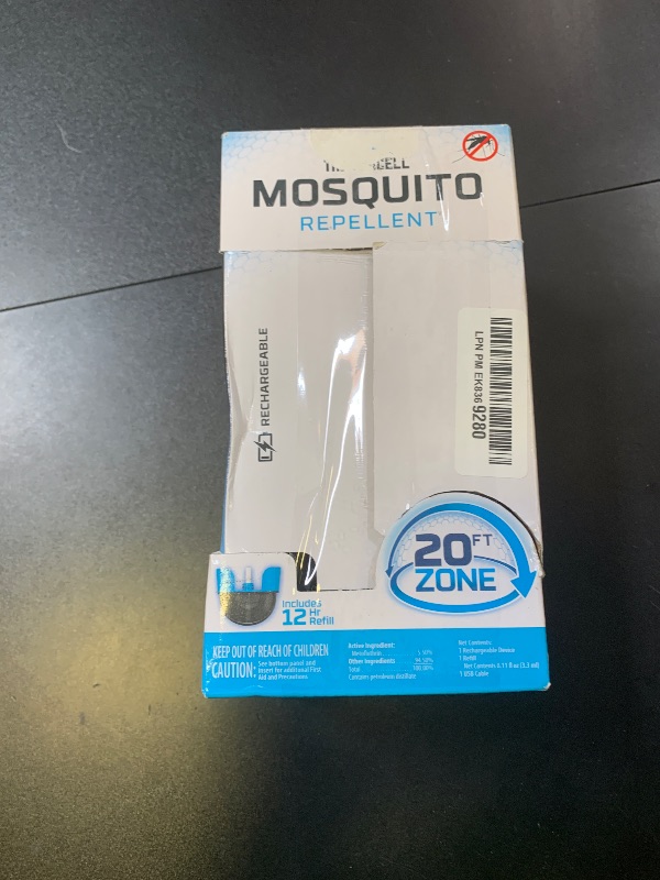 Photo 1 of Thermacell E55 E-Series Rechargeable Mosquito Repeller with 20' Mosquito Protection Zone; Blue; Includes 12-Hr Repellent Refill; Bug Spray Alternative; Scent Free; No Candle or Flame
