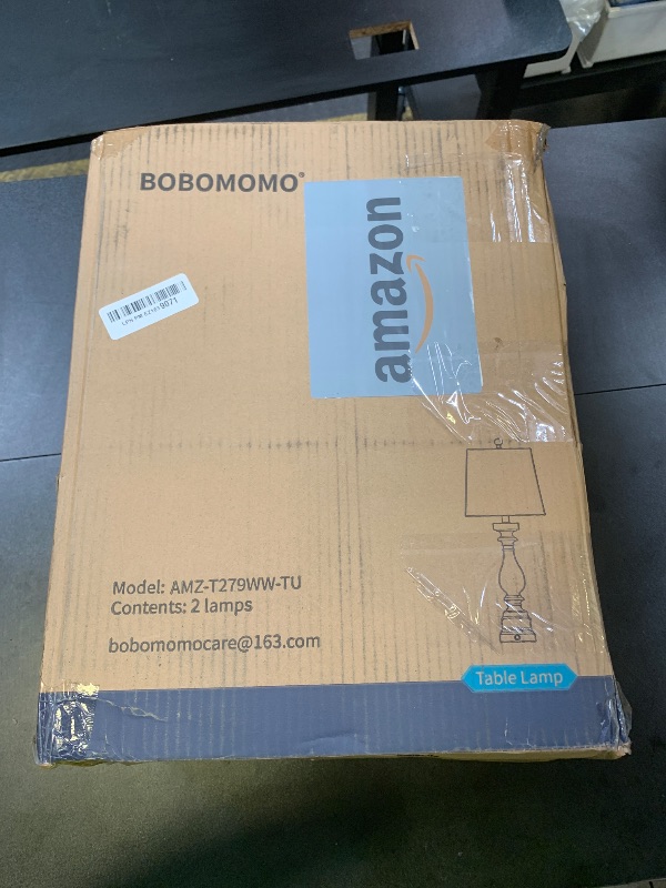 Photo 1 of BOBOMOMO 27" Farmhouse 3-Way Dimmable Touch Control Table Lamp Set of 2 with USB A &USB C Charging Ports for Bedroom Living Room Vintage Rustic Traditional Nightstand Bedside Lamps (2 Bulbs Included)
