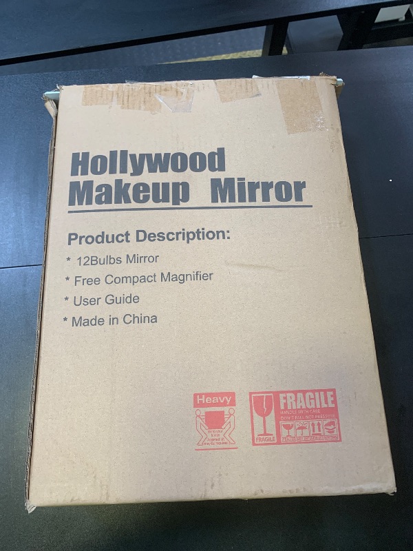 Photo 1 of Leishe Hollywood Vanity Mirror with Lights and Speaker Lighted Makeup Mirror with Wireless Charging and 3 Lighting Modes, Detachable 10x Magnification (11.81" x 16.14")