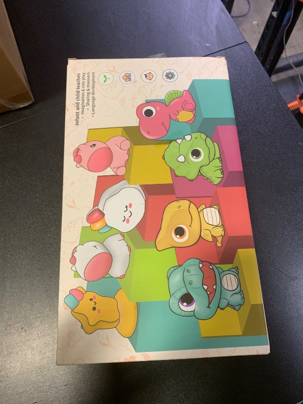 Photo 1 of Cause & Effect Pop Up Dinosaur Montessori Sensory Toy for Toddlers 1-3, Early Learning Toys for 6-12 Months, Boy & Girl Birthday Gifts