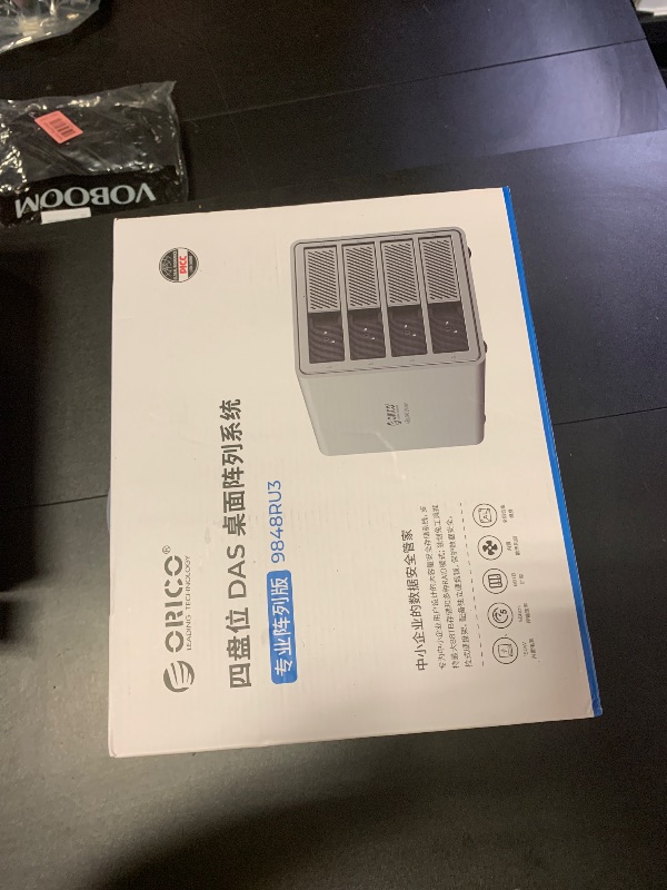 Photo 1 of ORICO 4 Bay Raid Hard Drive Enclosure Support 8 RAID Modes for 3.5inch HDD Max up to 88TB for External Direct Attached Storage, Efficient Expansion Backup(Alluminum Alloy)-9848RU3