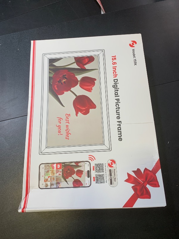 Photo 1 of 64GB Frameo 15.6" Digital Picture Frame Large 1920 x 1080 IPS FHD Touch Screen WiFi Electronic Photo Frames Share Moments Instantly Anywhere Photo Gifts for Parents and Grandparents