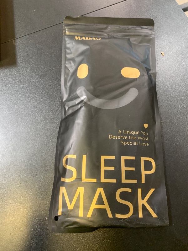 Photo 1 of MABAO Sleep Mask for Side Sleeper, Eye Mask for Sleeping Women Men, 3D Contoured Cup No Eye Pressure 100% Light Blocking Sleeping Mask with Adjustable Strap Night Blindfold Flight, Travel, Nap, Black