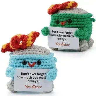 Photo 1 of Dumpster Fire Green/Blue Crochet Material Package – DIY Hand-Woven Kit, Pure Cotton Yarn