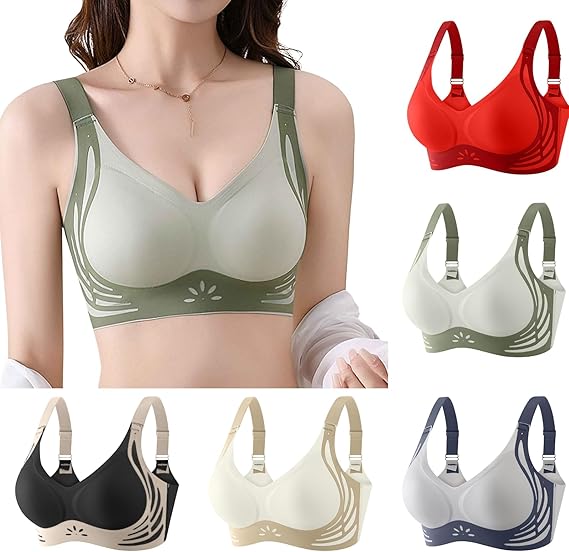 Photo 1 of (check) L Womens Jelly Sports Bras High Support Comfy Supportive Wireless Bralettes with Support and Lift Seamless Push Up Bra