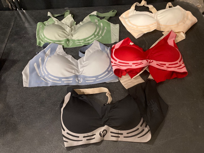 Photo 1 of (check) L Womens Jelly Sports Bras High Support Comfy Supportive Wireless Bralettes with Support and Lift Seamless Push Up Bra