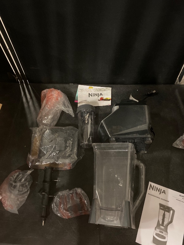 Photo 1 of Ninja BL660 Professional Compact Smoothie & Food Processing Blender, 1100-Watts, 3 Functions -for Frozen Drinks, Smoothies, Sauces, & More, 72-oz.* Pitcher, (2) 16-oz. To-Go Cups & Spout Lids, Gray