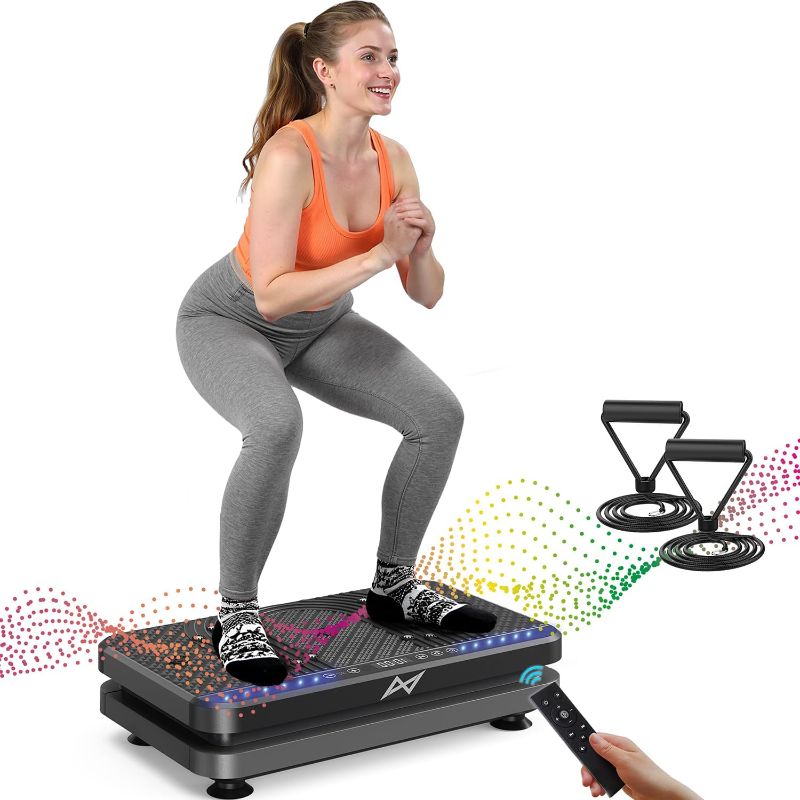 Photo 1 of AXV Vibration Plate Fitness Platform Exercise Machine Vibrating Shaking Full Body Shaker Workout Vibrate Stand Shake Board Sport Gym for Weight Loss Fat Burner for Women Men