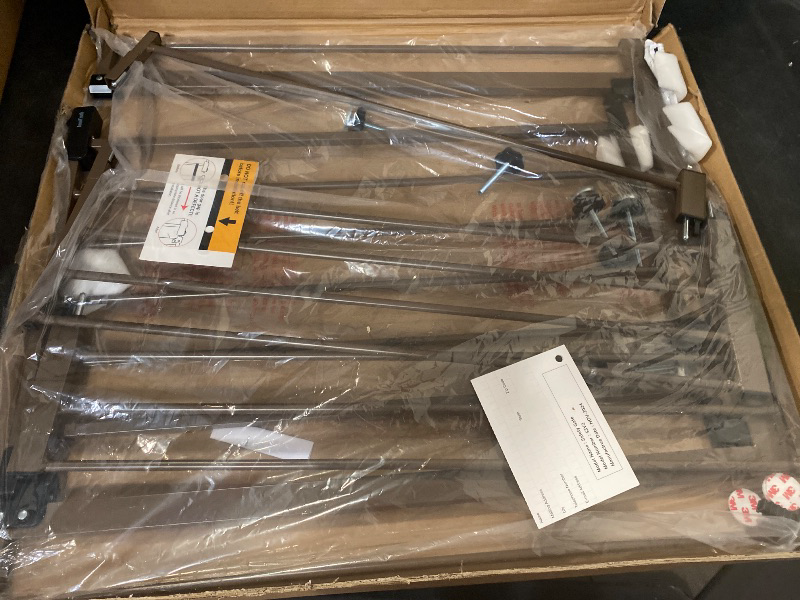 Photo 1 of 29.5–49.75" Extra Wide Baby Gate for Stairs, 30" Tall Walk Through Dog Gate for Stairs & Doorways, Pressure-Mounted Safety Gate for Pets & Kids, Dual Lock & 2-Way Swing, Brown