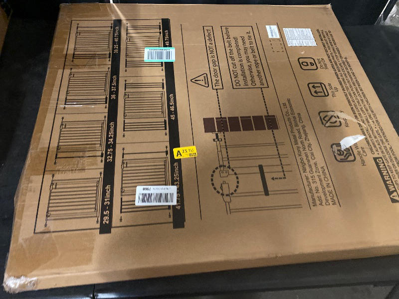 Photo 1 of 29.5–49.75" Extra Wide Baby Gate for Stairs, 30" Tall Walk Through Dog Gate for Stairs & Doorways, Pressure-Mounted Safety Gate for Pets & Kids, Dual Lock & 2-Way Swing, Brown