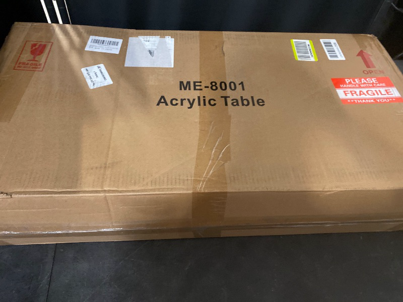 Photo 1 of 32inch Premium Clear Acrylic Rectangle Coffee Table for Living Room,Mid Century Transparent Waterfall Lowtea Table, Middle Size Table (32"x16"x16") Need Assembly Fit for 2 Seat Sofa