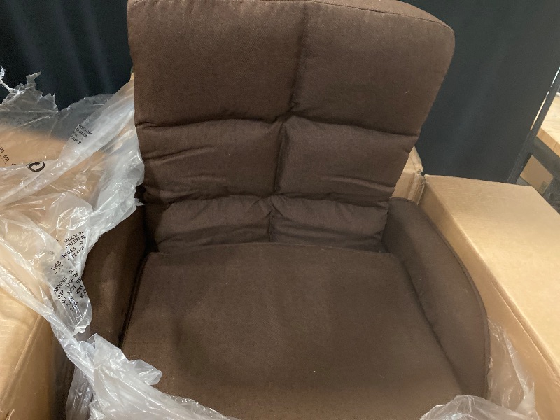 Photo 1 of Adjustable Floor Gaming Chair for Adults with Armrests & Adjustable Footrest, 14-Position Folding Chaise Lounge Sofa for Living Room, Bedroom, Balcony (Brown)