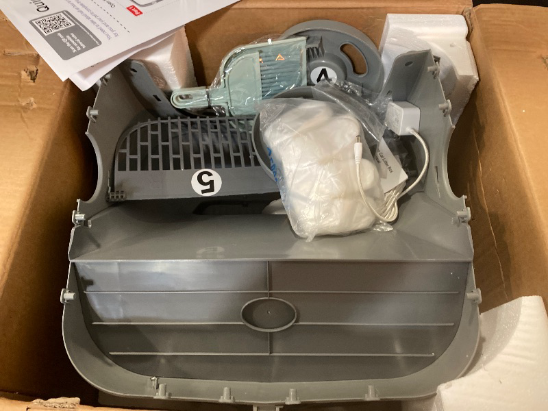 Photo 1 of Automatic Cat Litter Box Self Cleaning - APP Control - Weight Monitoring - Ultra-Quiet, Medium Cats and Kittens Litter Box, Safe Anti-Pinch Assembly Required - Grey