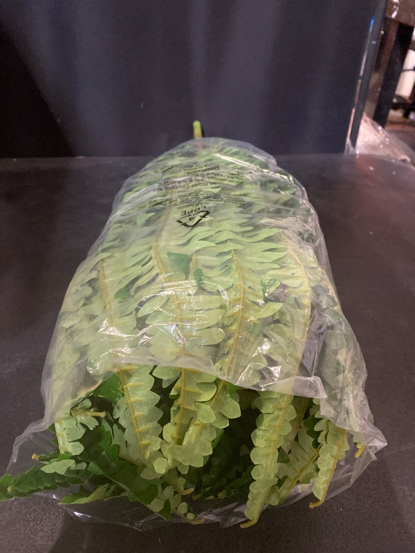 Photo 1 of 50" Artificial Boston Ferns, Fake Bush Plants, Large Faux Ferns with 96 Fronds for Outdoors Home Decor