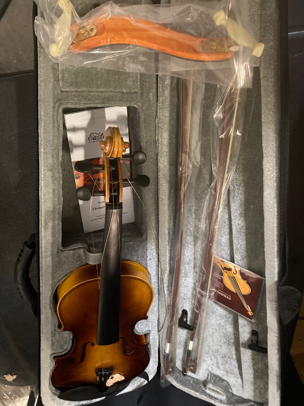 Photo 1 of 3/4 Violin for Beginners, Fiddle for Students and Enthusiasts, Acoustic Violin Kit with Case, Bow, Rosin & Manual
