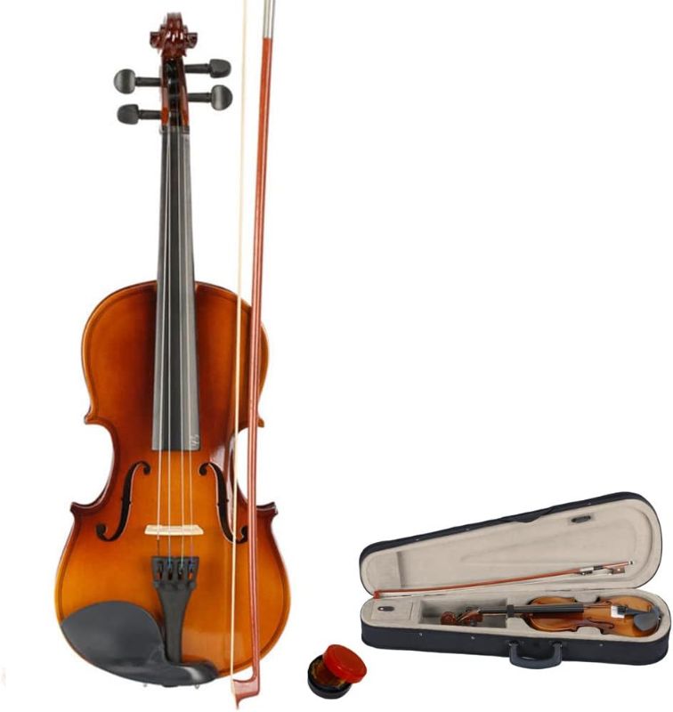 Photo 1 of 3/4 Violin for Beginners, Fiddle for Students and Enthusiasts, Acoustic Violin Kit with Case, Bow, Rosin & Manual