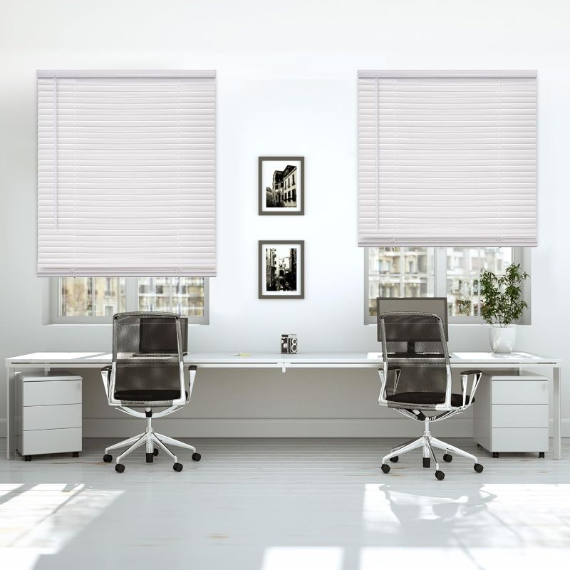 Photo 1 of Cordless 1" Mini Blind, 30" W x 48" H, Pearl White