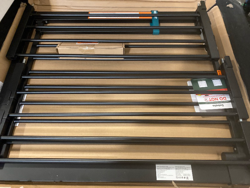 Photo 1 of Babelio Metal Auto Close Baby Gate PressGuard P7, 29-48" Wide 30" Tall Extra Wide Pet Gate for The House and Doorways, Pressure Mounted Walk Thru Child Gate with Door, Black