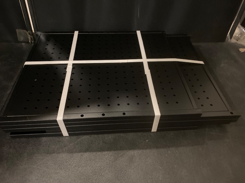 Photo 1 of 3-Tier Printer Stand, 19.7" D×23.6" W×26.5" H Extra Large Printer Table with Storage Shelves, Rolling Cart with Lockable Wheels for Home Office, Black