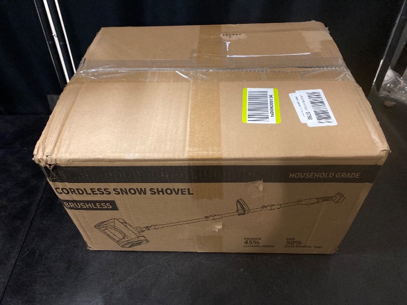 Photo 1 of Electric Cordless Snow Shovel, 14.4-Inch | 24V | 5.0Ah Brushless Cordless Snow Blower with Battery and Charger, 26ft Throwing Distance, 5000RPM/Min, Snow Removal for Driveway/Steps/Patio/Sidewalk