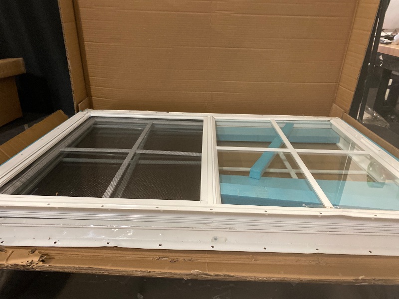 Photo 1 of 2 Pack Shed Windows 24" x 36" Flush Mount Window with Tempered Glass,House Small Windows,Household Sliding Windows for Chicken Coop, Playhouse, Household, Garage
