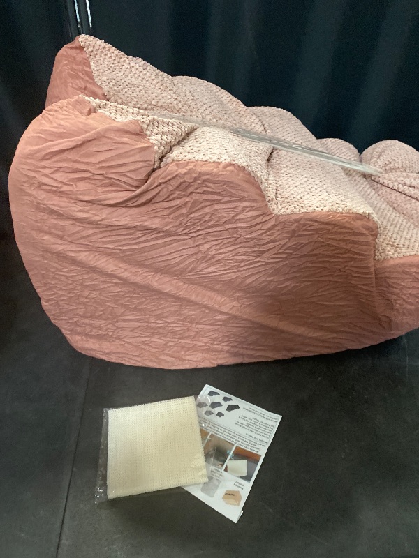 Photo 1 of Dog Stairs & Pet Ramp for Small/Large Dogs to High Beds/Couches - 5 Steps 24-inch Height for 18-30 inch Furniture, 2 Washable Covers (Pink, Grey), Non-Slip Balanced 33D Design for Old Dogs & Cats