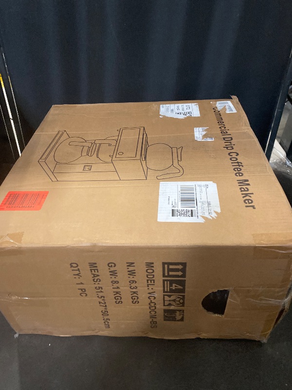 Photo 1 of 12 Cup Coffee Maker Commercial, Pour Over Coffee Maker Brewer, Industrial Stainless Steel Cafetera with 2 Warmers