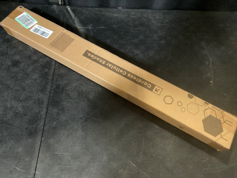 Photo 1 of Cellular Shades Cordless Blackout Blinds Honeycomb Window Shades for Bedroom, Blinds for Window and Door, Home and Office, White-Blue, 34" W x 64" H