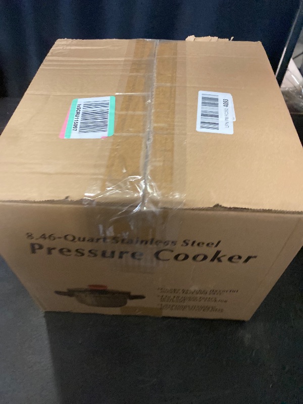 Photo 1 of BreeRainz 3-In-1 Stainless Steel Pressure Cooker 8.45QT, 3-Stage PSI Settings, One-Hand Locking,Explosion-Proof Pot w/Extra Glass Lid, Timer, Steaming Rack