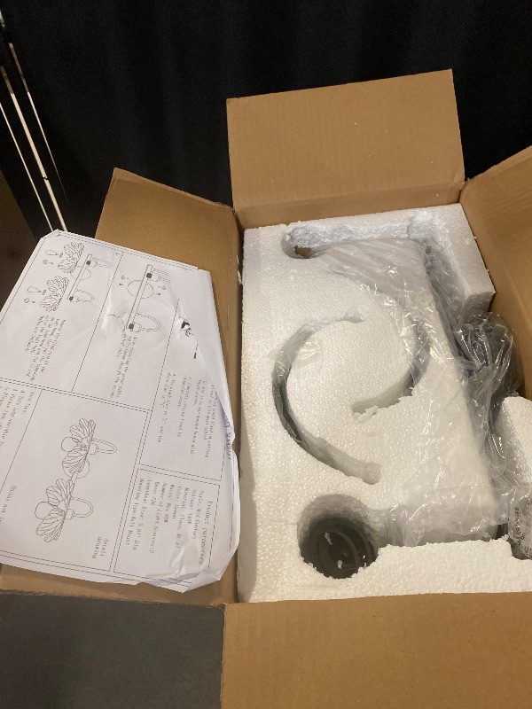 Photo 1 of Black Wall Sconce 2 Light Bathroom Vanity Light Over Mirror, Modern Wall Light Fixture with Dark Glass Shade mid Century Wall Sconce Bedroom Wall sconces for Bedroom Hallway Living Room