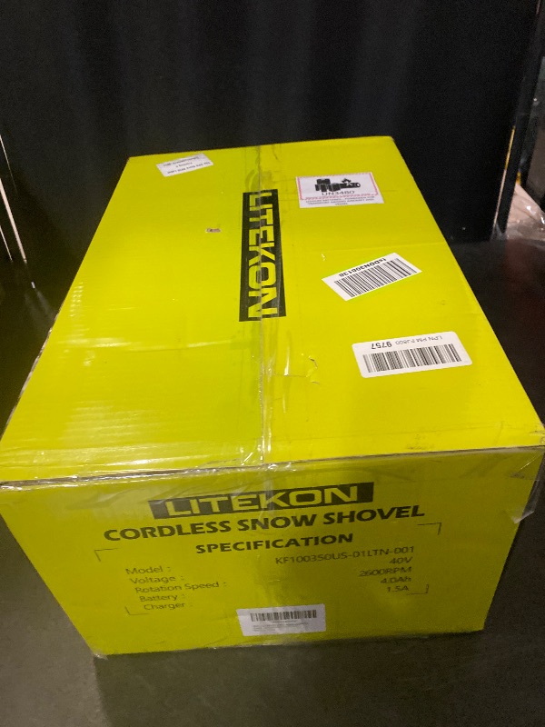 Photo 1 of Cordless Snow Shovel, | 13.5-Inch | 2X 4.0Ah High Power Brushed Snow Blower, Battery-Powered Snow Blower for Patio, Deck, Driveway (2 * 20v Battery & Quick Charger Included)