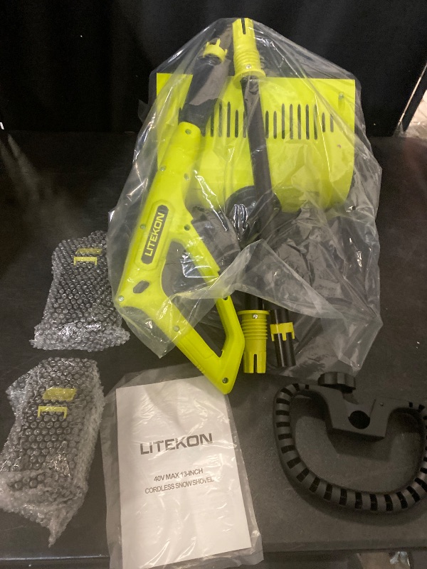 Photo 1 of Cordless Snow Shovel, | 13.5-Inch | 2X 4.0Ah High Power Brushed Snow Blower, Battery-Powered Snow Blower for Patio, Deck, Driveway (2 * 20v Battery & Quick Charger Included)