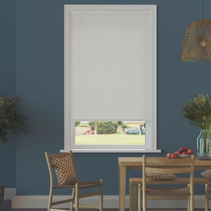 Photo 1 of 2 Pack Cordless Room Darkening Mini Blinds for Indoor Windows - 16" W x 36" L - White, Over 1,400 Custom Sizes Starting at 9.97, 1" Vinyl Slats, Horizontal Window Blinds