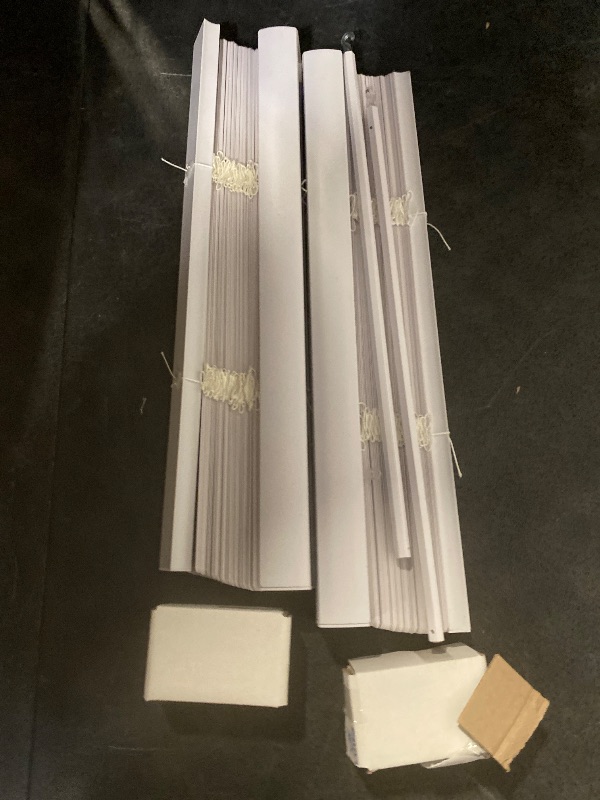 Photo 1 of 2 Pack Cordless Room Darkening Mini Blinds for Indoor Windows - 16" W x 36" L - White, Over 1,400 Custom Sizes Starting at 9.97, 1" Vinyl Slats, Horizontal Window Blinds