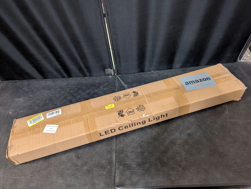 Photo 1 of 4FT LED Flush Mount Ceiling Light, 51W Dimmable Modern Linear Kitchen Ceiling Lamp, High Brightness Low Profile Long Ceiling Light Fixture for Shop Lighting Home Closet Laundry, White