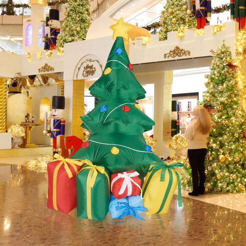 Photo 1 of 5Ft Christmas Inflatable Tree Blow-Up LED Lighted Holiday Yard Outdoor Decor