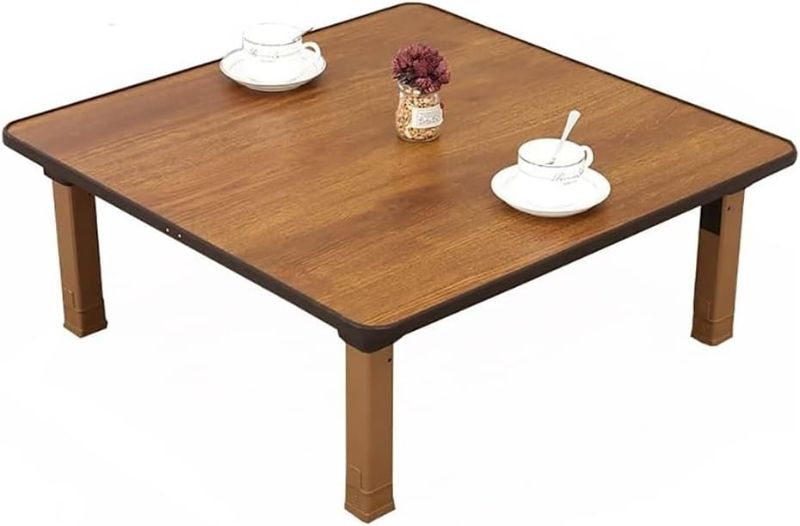 Photo 1 of Japanese-Style Square Folding Tea Coffee Table, Low Table, Dining Table, Study Table, Small Desk, for Tatami Sitting On The Floor Bedroom Bay Window Tea Room (Size : 70x70cm)