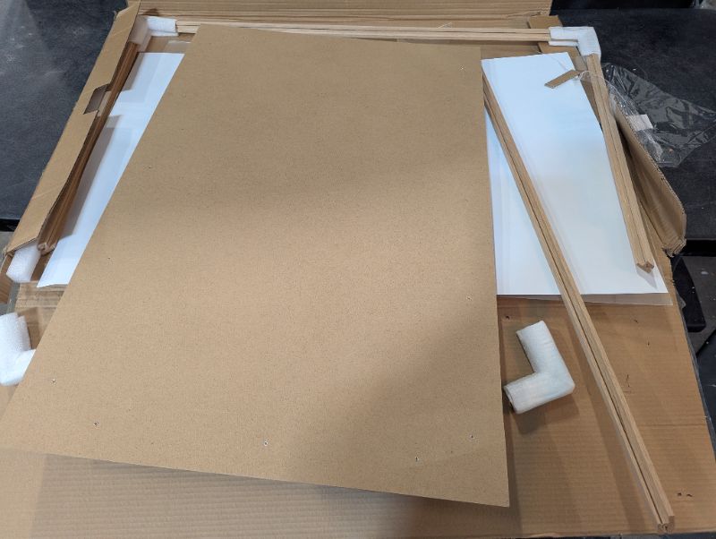 Photo 1 of 24x36 Picture Frame, Solid Teak Wood Picture Frame with Tempered Glass, 24x36 Poster Frame for Wall, 24 x 36 Wooden Photo Frames Matted to 20x30, Vertical & Horizontal Wall Hanging Display