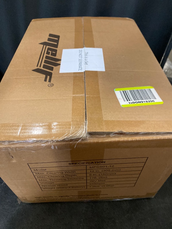 Photo 1 of Cordless Snow Shovel Kit with 10" Wide x 5" Deep Snow Cut for Decks, Steps and Walkways, Brushless Motor and Lightweight Design