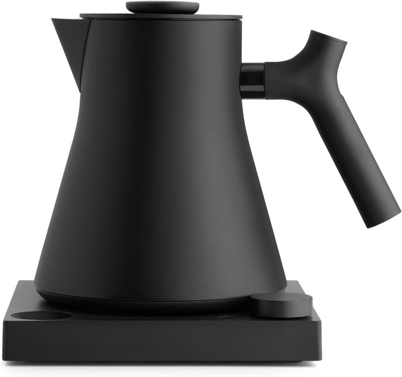 Photo 1 of EKG Pro Electric Tea Kettle - Quick Heating, Precise Temperature Control Electric Kettle, Scheduling, Built-in Brew Timer for Boiling Water - Matte Black - 0.9 Liter
