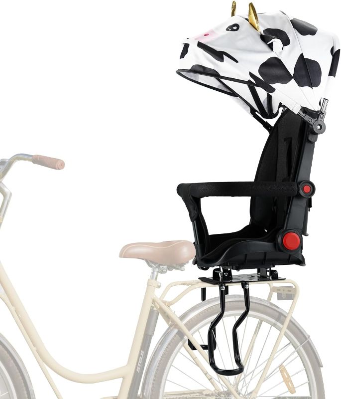 Photo 1 of 2026 Rear Child Bike Seat,Kids Seat for Adult Bike, Toddlers Rear Mount Bike seat Design for Children Aged 2 to 8 Years Old, Rear Frame Mounted Baby Bike Seats Kids Safety Upgrade