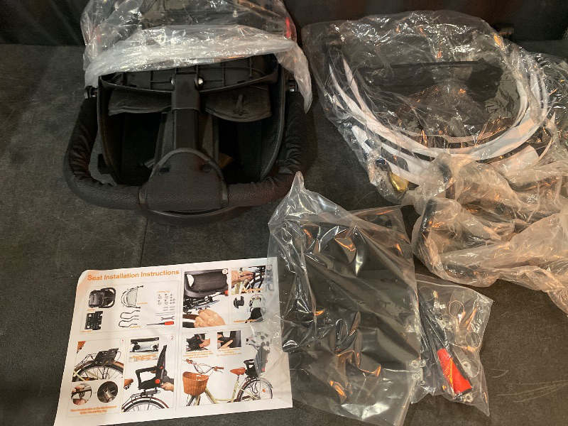 Photo 1 of 2026 Rear Child Bike Seat,Kids Seat for Adult Bike, Toddlers Rear Mount Bike seat Design for Children Aged 2 to 8 Years Old, Rear Frame Mounted Baby Bike Seats Kids Safety Upgrade