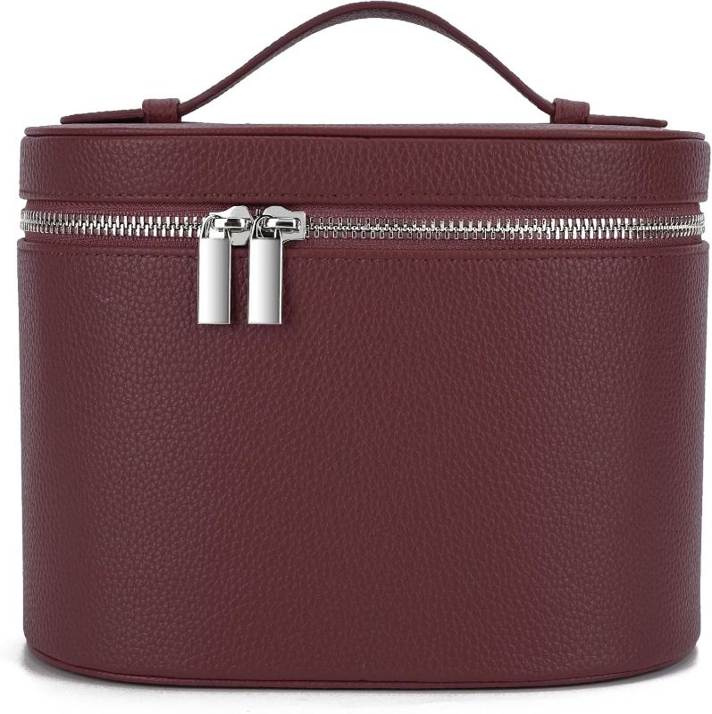 Photo 1 of Makeup Bag Vanity Case with Removable Divider Travel Toiletry Bag Portable Cosmetic Bag Makeup Organizer Case