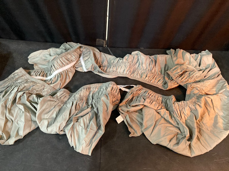 Photo 1 of Bedding Queen Elastic Bed Ruffle - Easy Wrap Around Ruffle - Microfiber Bed Skirt with Adjustable Elastic Belt 16 Inch Tailored Drop - Hotel Quality Bedskirt, Fade Resistant (Queen, Sage)