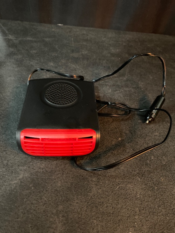 Photo 1 of 12V 200W Portable Car Heater & Windshield Defroster – 2-in-1 Fast Heating & Cooling Fan with 360° Rotatable Base, Plug In Cigarette Lighter Car Heaters for Vehicle, Car, SUV, Truck & RV