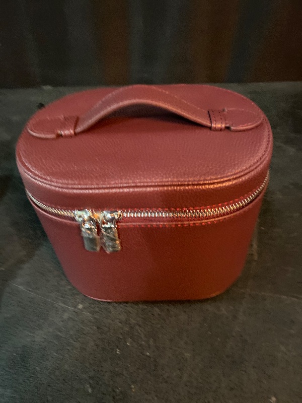 Photo 1 of Makeup Bag Vanity Case with Removable Divider Travel Toiletry Bag Portable Cosmetic Bag Makeup Organizer Case