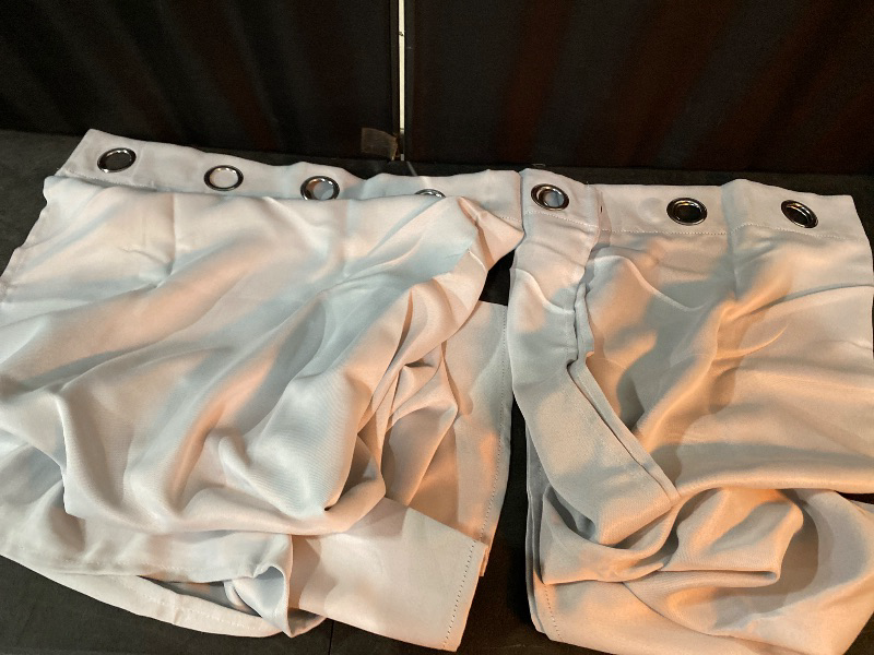 Photo 1 of Linen Textured Curtains for Children's Room, Bedroom, Light Weight Curtains with Grommets Top, Full Blackout Curtains Privacy Protection, Natural Linen, 52" W x 63" L, 2 Panels