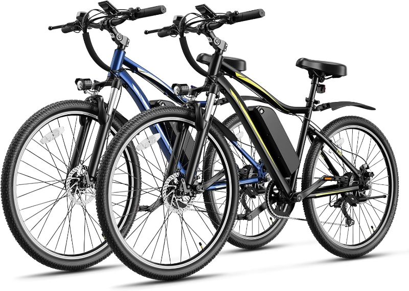 Photo 1 of Jasion Electric Bike for Adults-YM1, 750W Peak Brushless Motor, 40 Miles Max Range, 22MPH Ebike with 480Wh Removable Battery, 27.5" Electric Mountain Bike with 7-Speed Grearing, Front Suspension