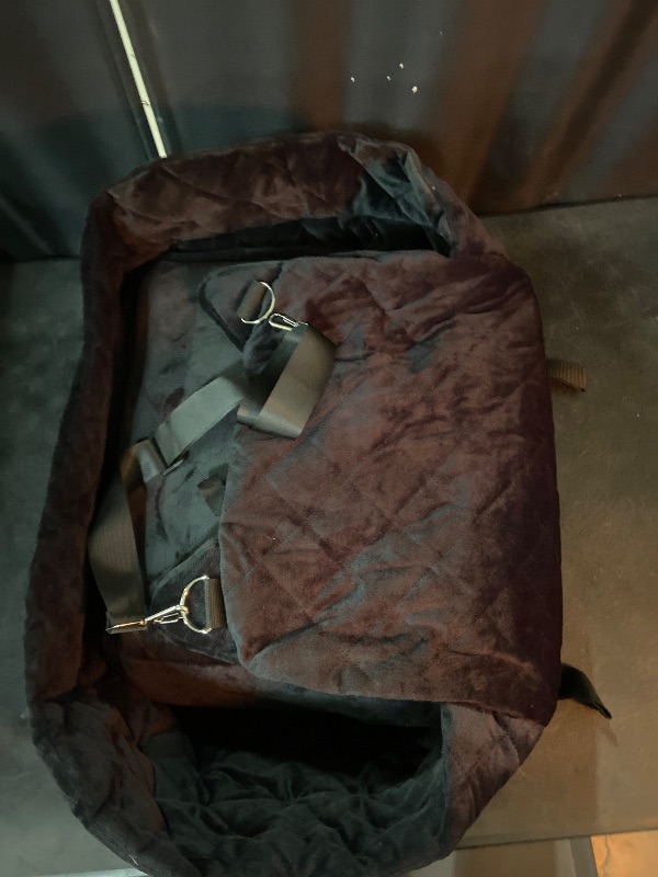 Photo 1 of Dog Car Seat for Small Dogs, Memory Foam Dog Booster Car Seats with Thick Cushion for Dogs Under 30lbs, Detachable Washable Pet Travel Bed with Storage Pockets and 2 Safety Belt